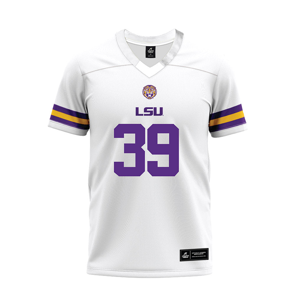 LSU - NCAA Football : Mack Mulhern - White Premium Football Jersey-0
