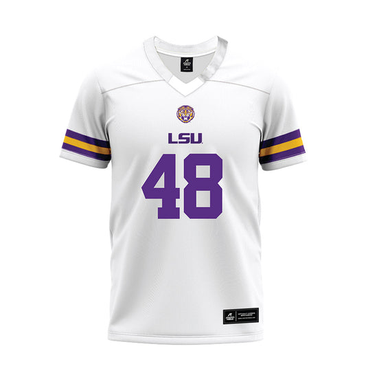 LSU - NCAA Football : Kolaj Cobbins - White Premium Football Jersey-0