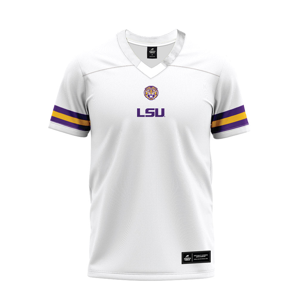 LSU - NCAA Football : David Kency Jr. - White Premium Football Jersey-0