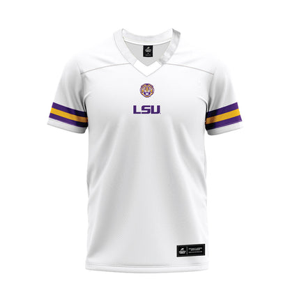 LSU - NCAA Football : David Kency Jr. - White Premium Football Jersey-0