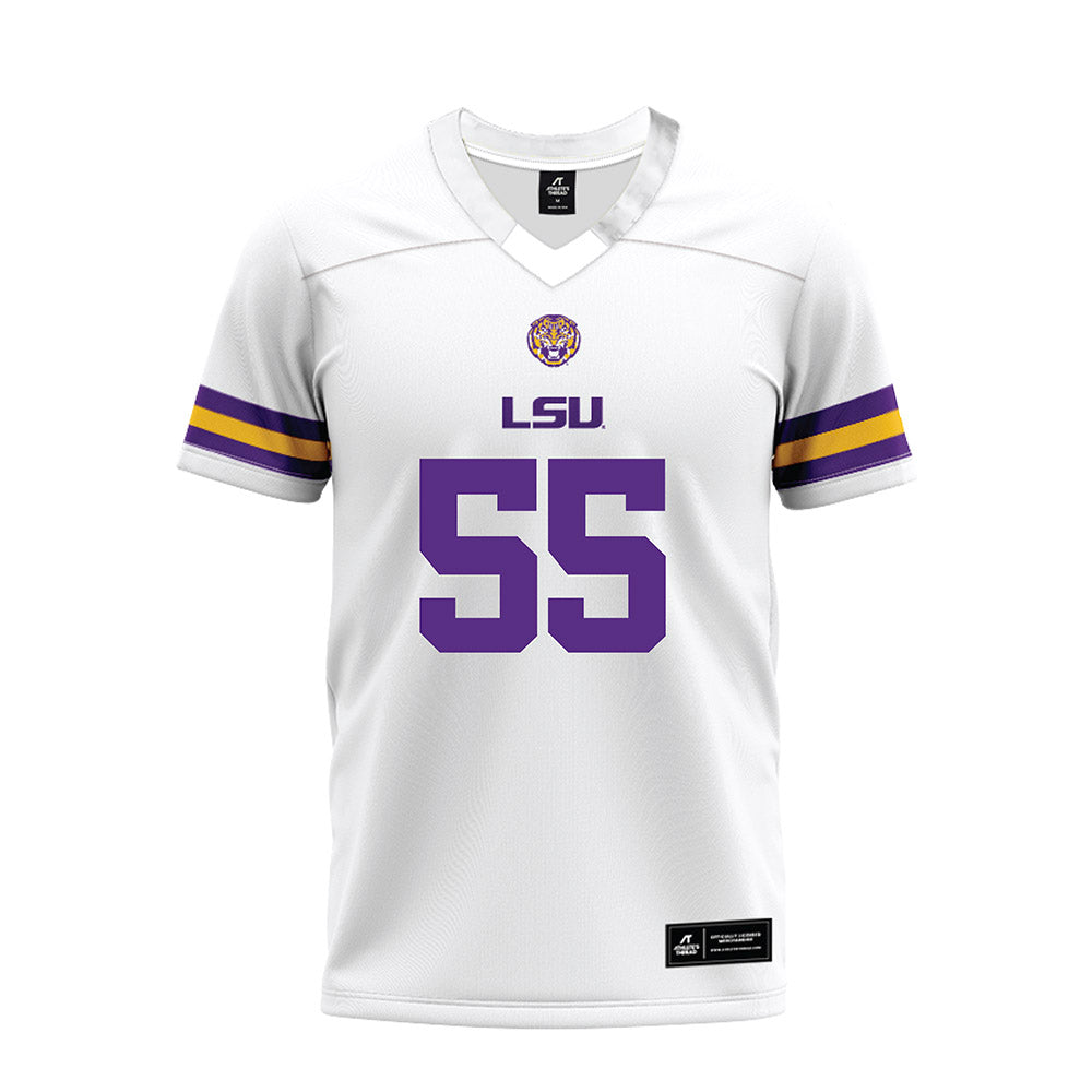 LSU - NCAA Football : Lamar Brown - White Premium Football Jersey-0