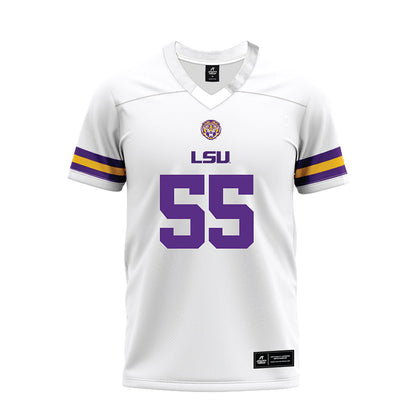 LSU - NCAA Football : Lamar Brown - White Premium Football Jersey-0