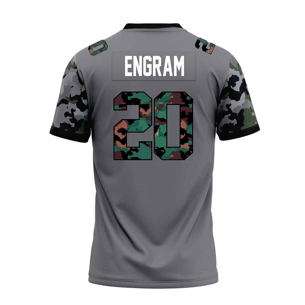 Towson - NCAA Football : Trey Engram - Dark Grey Premium Football Jersey