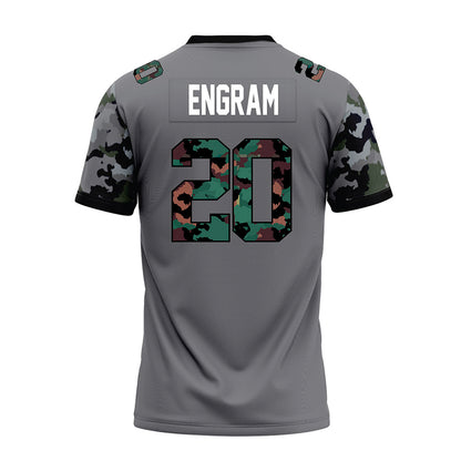 Towson - NCAA Football : Trey Engram - Dark Grey Premium Football Jersey