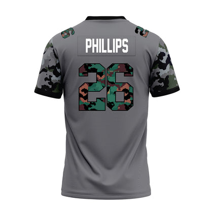 Towson - NCAA Football : Kahseim Phillips - Dark Grey Premium Football Jersey-1