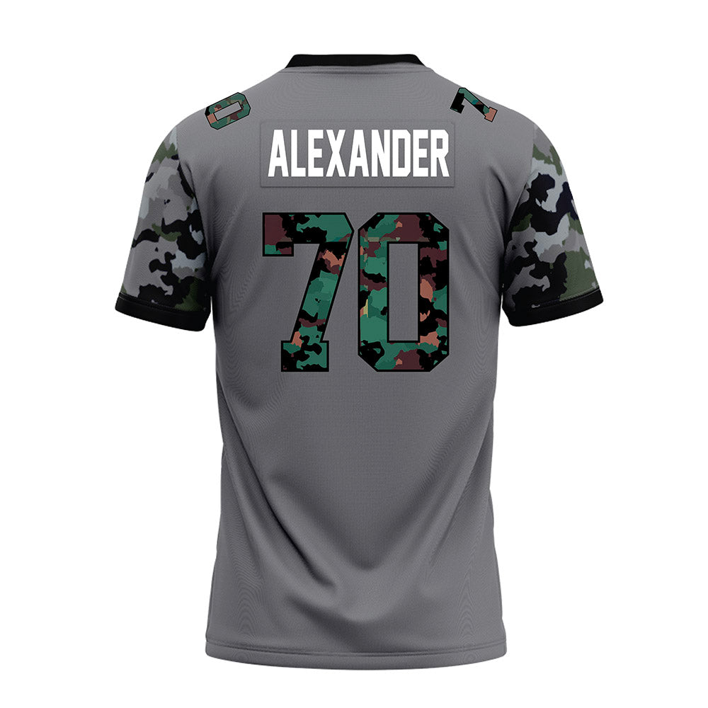 Towson - NCAA Football : TKhi Alexander - Dark Grey Premium Football Jersey-1