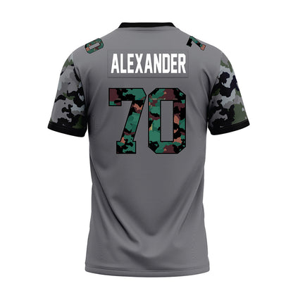 Towson - NCAA Football : TKhi Alexander - Dark Grey Premium Football Jersey-1