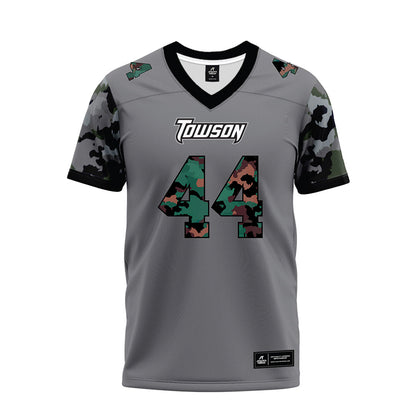 Towson - NCAA Football : Luke Baldwin - Dark Grey Premium Football Jersey-0