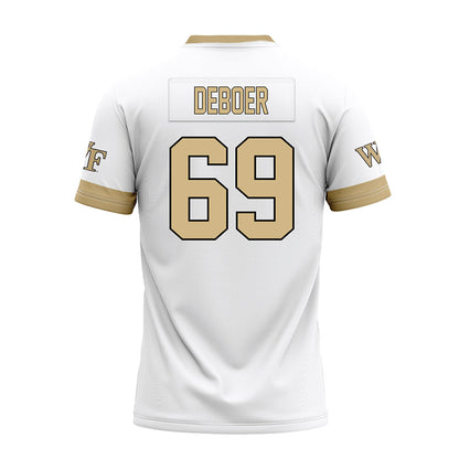 Wake Forest - NCAA Football : Dalton DeBoer - White Premium Football Jersey-1