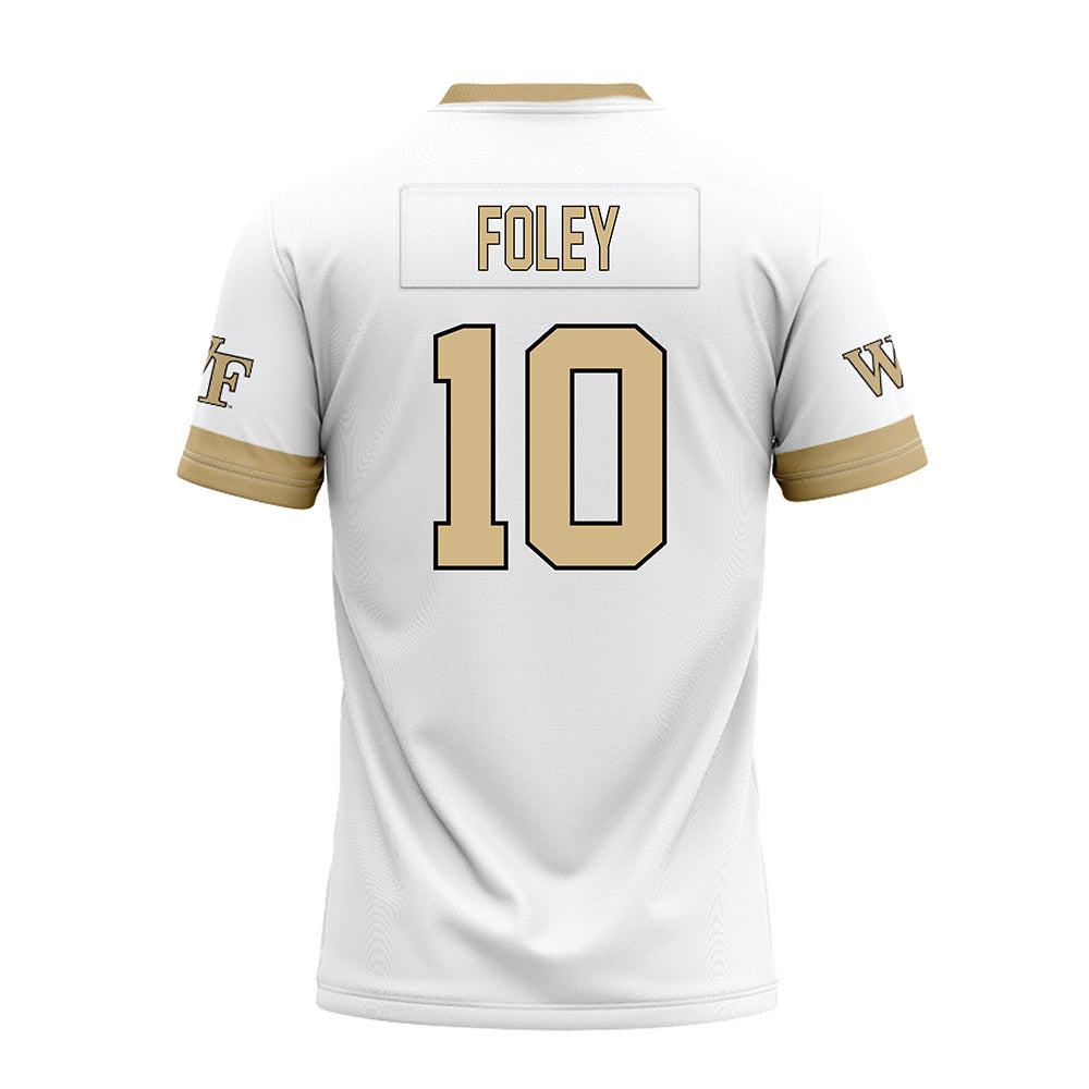 Wake Forest - NCAA Football : Jack Foley - White Premium Football Jersey-1