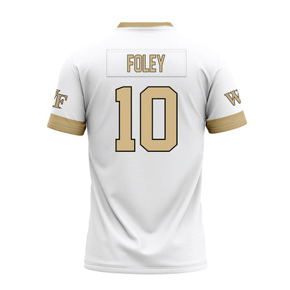 Wake Forest - NCAA Football : Jack Foley - White Premium Football Jersey-1