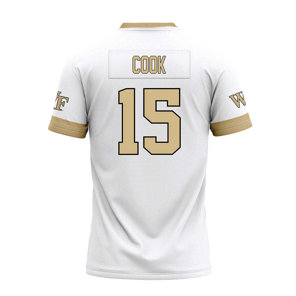 Wake Forest - NCAA Football : Devin Cook - White Premium Football Jersey-1