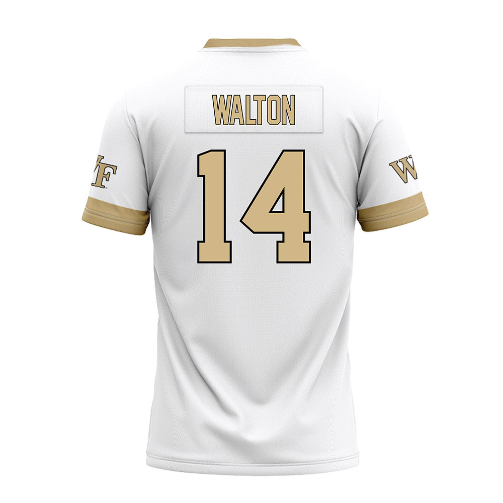 Wake Forest - NCAA Football : Tyler Walton - White Premium Football Jersey-1