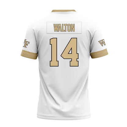 Wake Forest - NCAA Football : Tyler Walton - White Premium Football Jersey-1