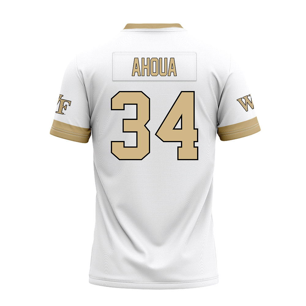 Wake Forest - NCAA Football : Micheal Ahoua - White Premium Football Jersey-1