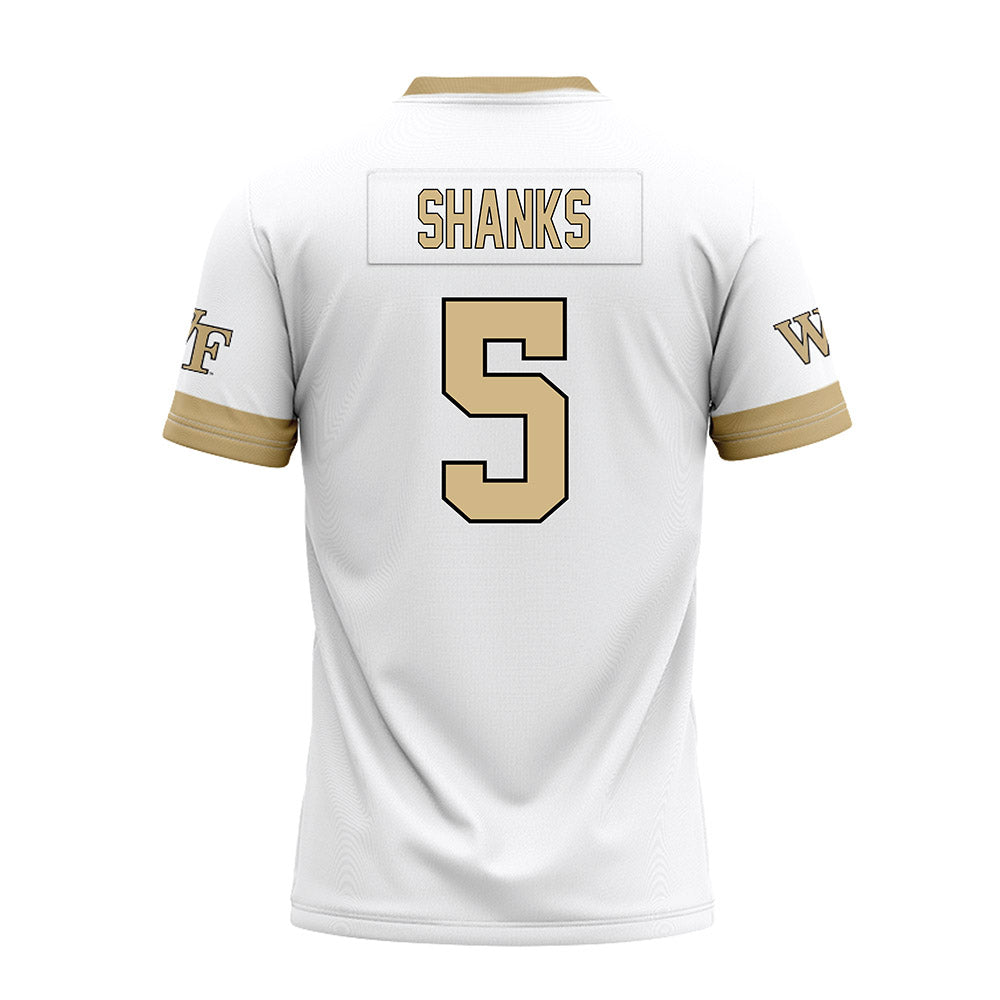 Wake Forest - NCAA Football : Kam Shanks - White Premium Football Jersey-1