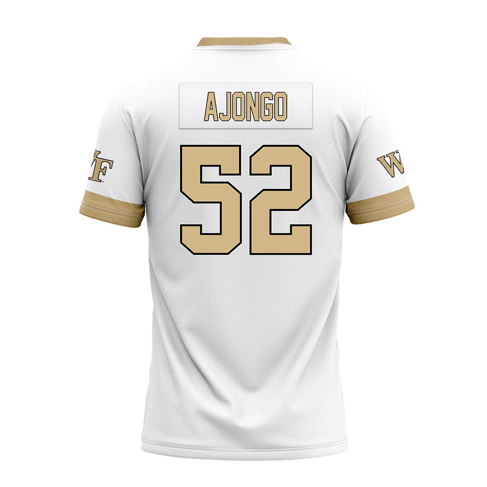 Wake Forest - NCAA Football : Uber Ajongo - White Premium Football Jersey-1