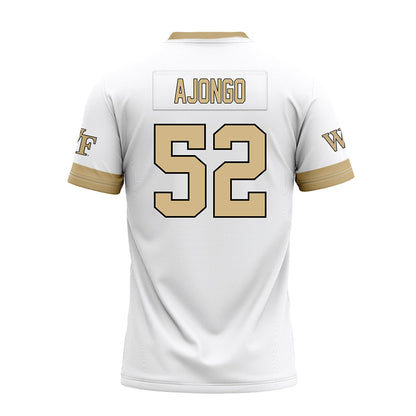 Wake Forest - NCAA Football : Uber Ajongo - White Premium Football Jersey-1