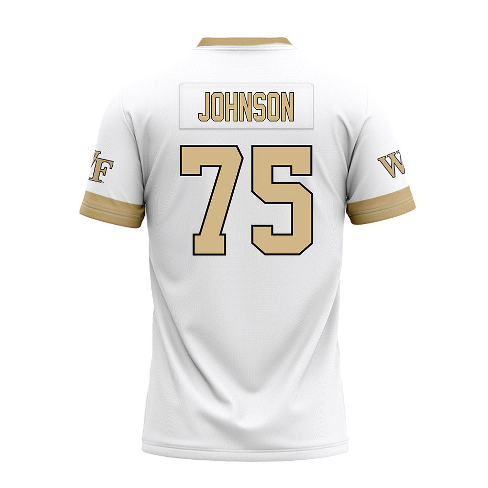Wake Forest - NCAA Football : Derrell Johnson - White Premium Football Jersey-1