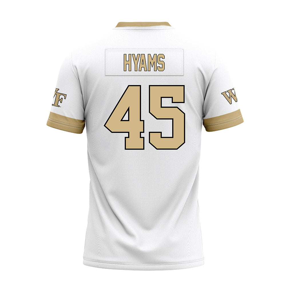 Wake Forest - NCAA Football : Ethan Hyams - White Premium Football Jersey-1