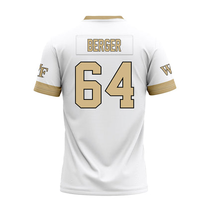 Wake Forest - NCAA Football : Ryan Berger - White Premium Football Jersey-1