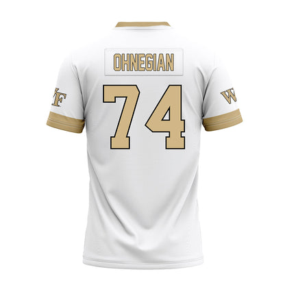 Wake Forest - NCAA Football : John Ohnegian - White Premium Football Jersey-1