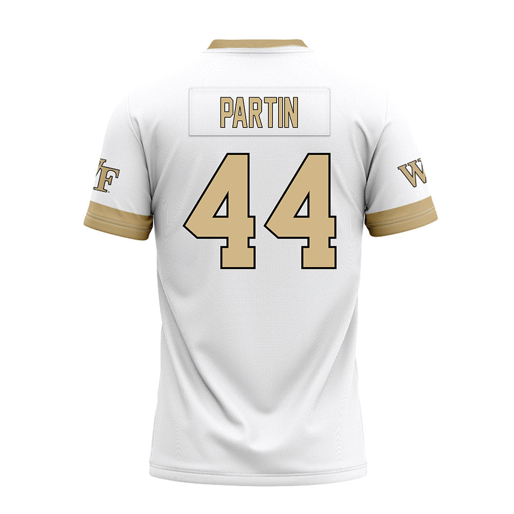 Wake Forest - NCAA Football : Monroe Partin - White Premium Football Jersey-1