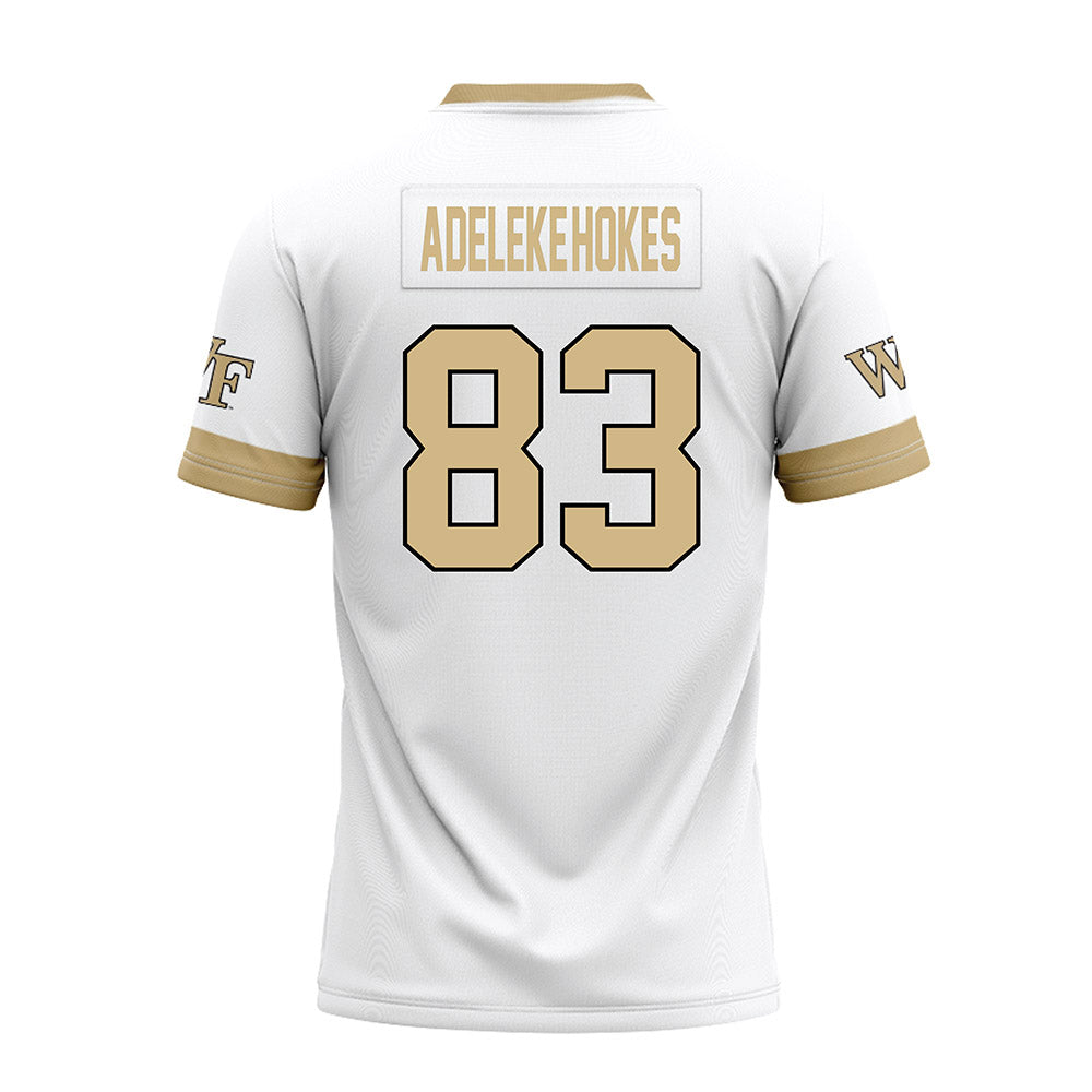 Wake Forest - NCAA Football : Kobe Adeleke-Hokes - White Premium Football Jersey-1