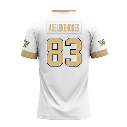 Wake Forest - NCAA Football : Kobe Adeleke-Hokes - White Premium Football Jersey-1