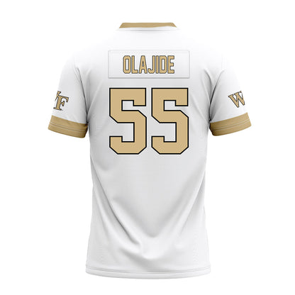 Wake Forest - NCAA Football : Tolu Olajide - White Premium Football Jersey-1