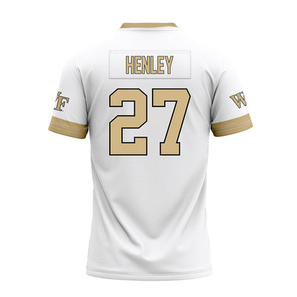 Wake Forest - NCAA Football : Ryan Henley - White Premium Football Jersey-1