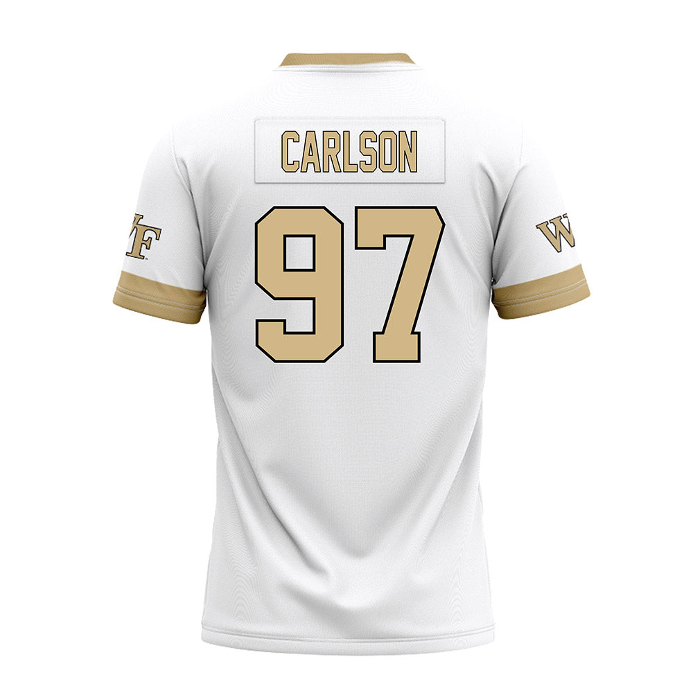 Wake Forest - NCAA Football : Caleb Carlson - White Premium Football Jersey-1