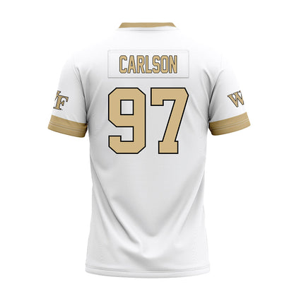 Wake Forest - NCAA Football : Caleb Carlson - White Premium Football Jersey-1