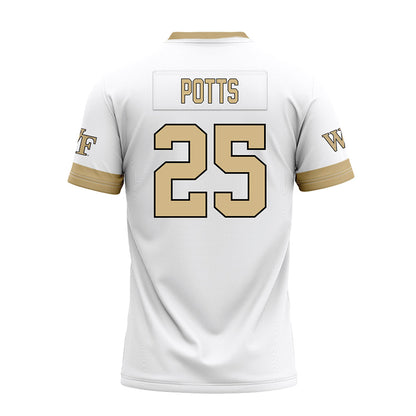 Wake Forest - NCAA Football : Eli Potts - White Premium Football Jersey-1