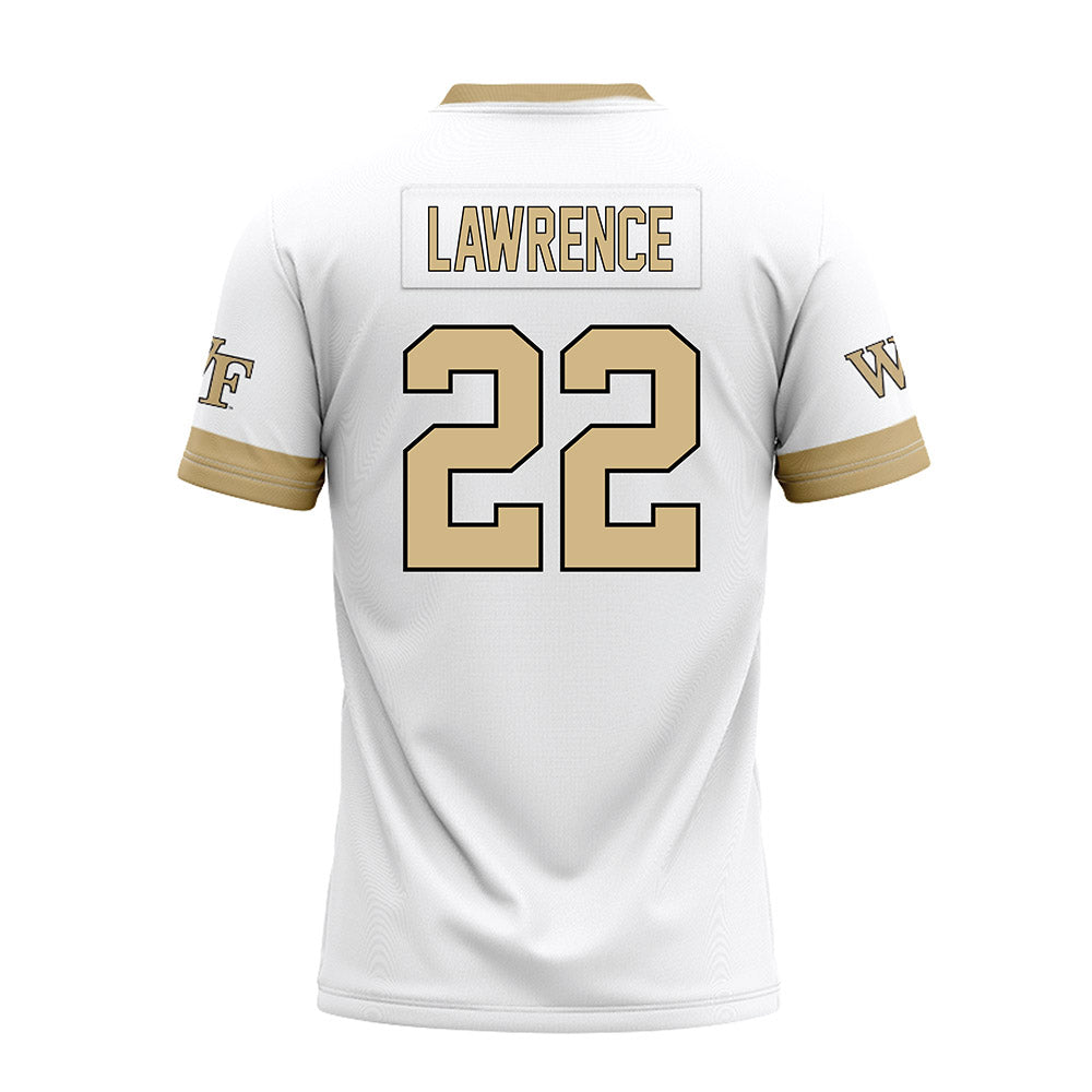 Wake Forest - NCAA Football : Deuce Lawrence - White Premium Football Jersey-1