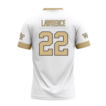 Wake Forest - NCAA Football : Deuce Lawrence - White Premium Football Jersey-1