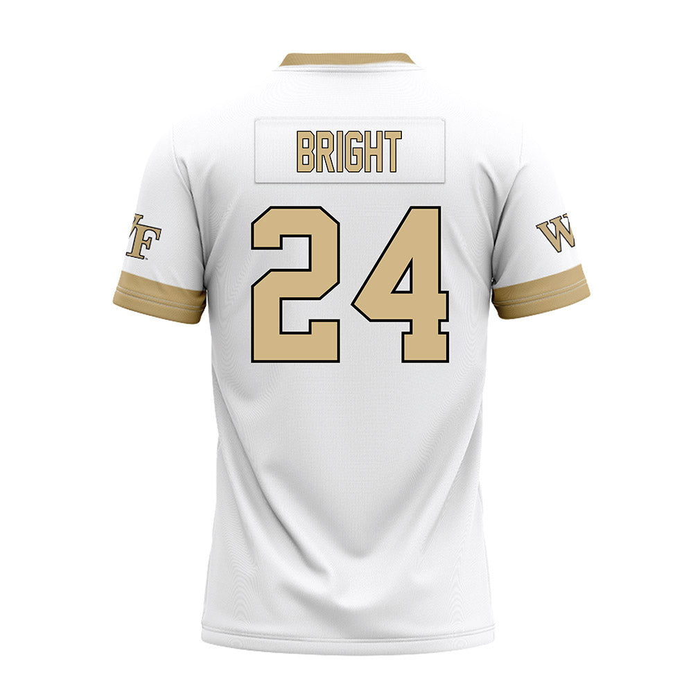 Wake Forest - NCAA Football : Micah Bright - White Premium Football Jersey-1