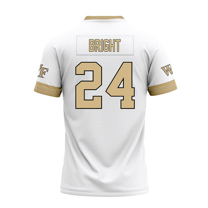 Wake Forest - NCAA Football : Micah Bright - White Premium Football Jersey-1