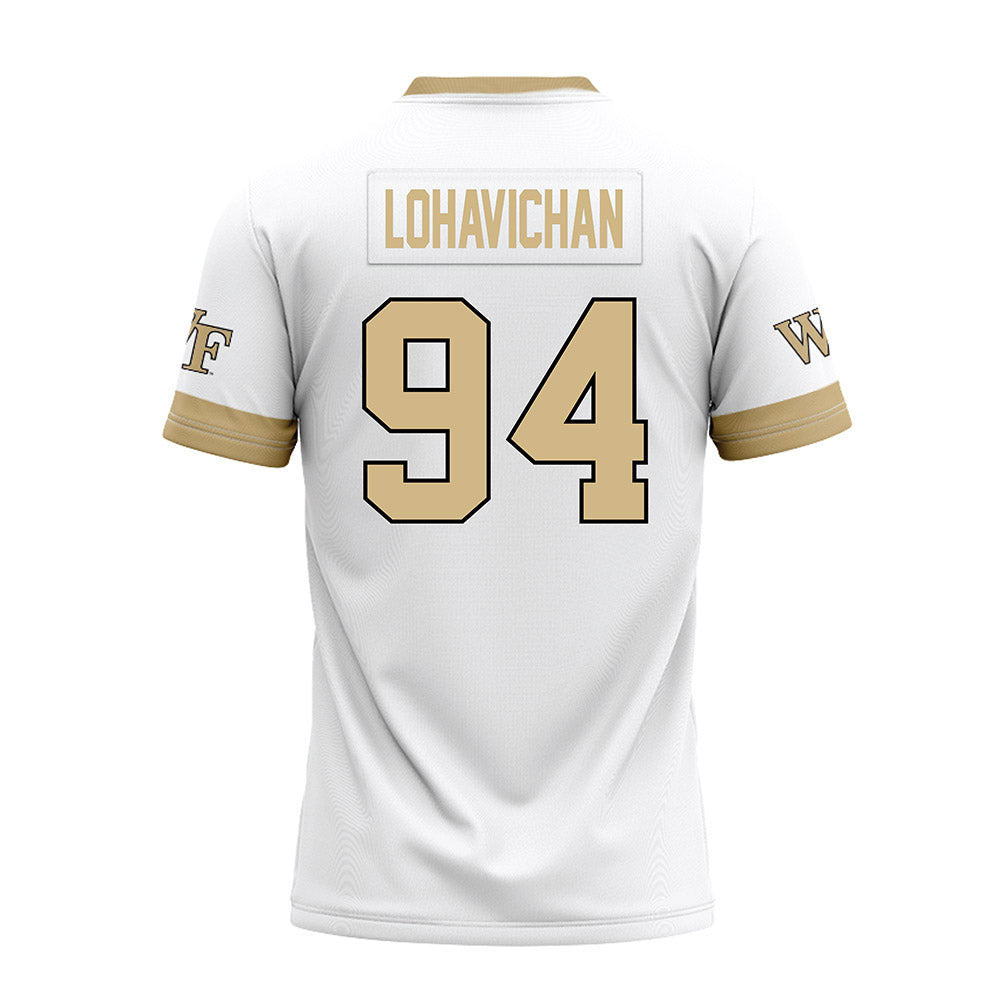 Wake Forest - NCAA Football : Zach Lohavichan - White Premium Football Jersey-1