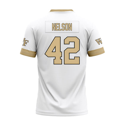 Wake Forest - NCAA Football : Isaac Nelson - White Premium Football Jersey-1