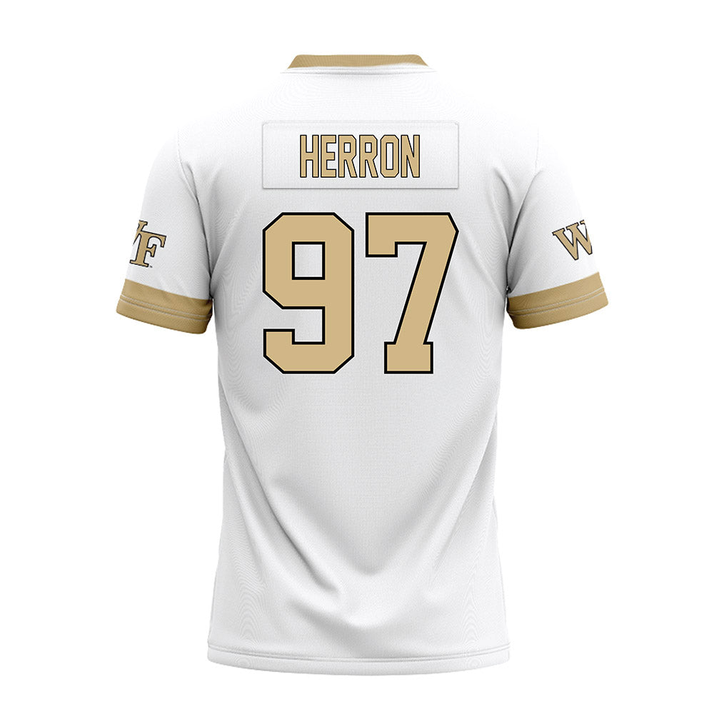 Wake Forest - NCAA Football : Matthew Herron - White Premium Football Jersey-1