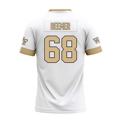 Wake Forest - NCAA Football : Luke Beemer - White Premium Football Jersey-1