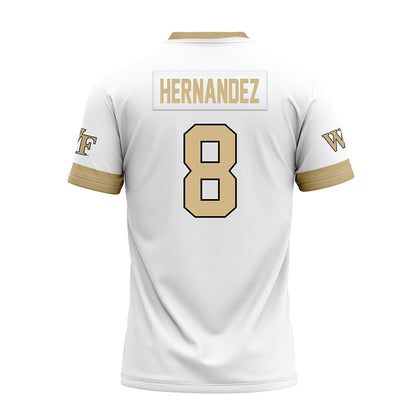 Wake Forest - NCAA Football : Carlos Hernandez - White Premium Football Jersey-1