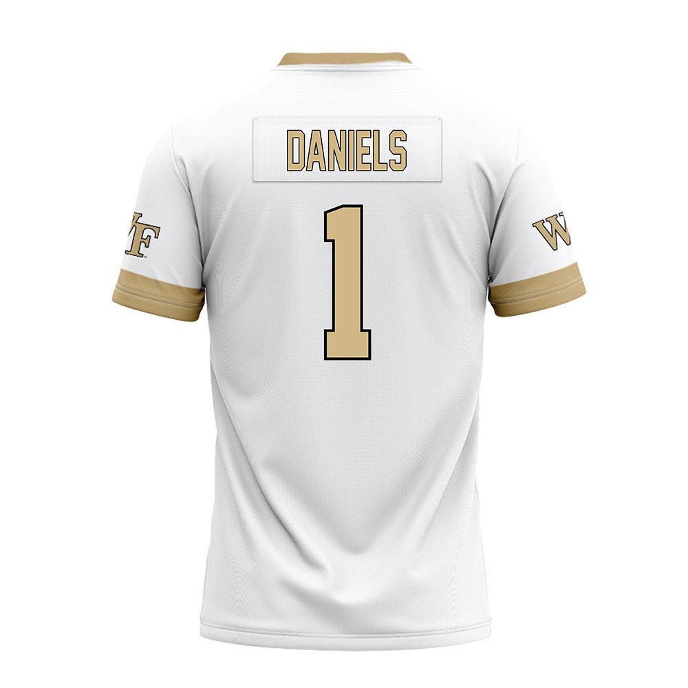 Wake Forest - NCAA Football : Kahnen Daniels - White Premium Football Jersey-1