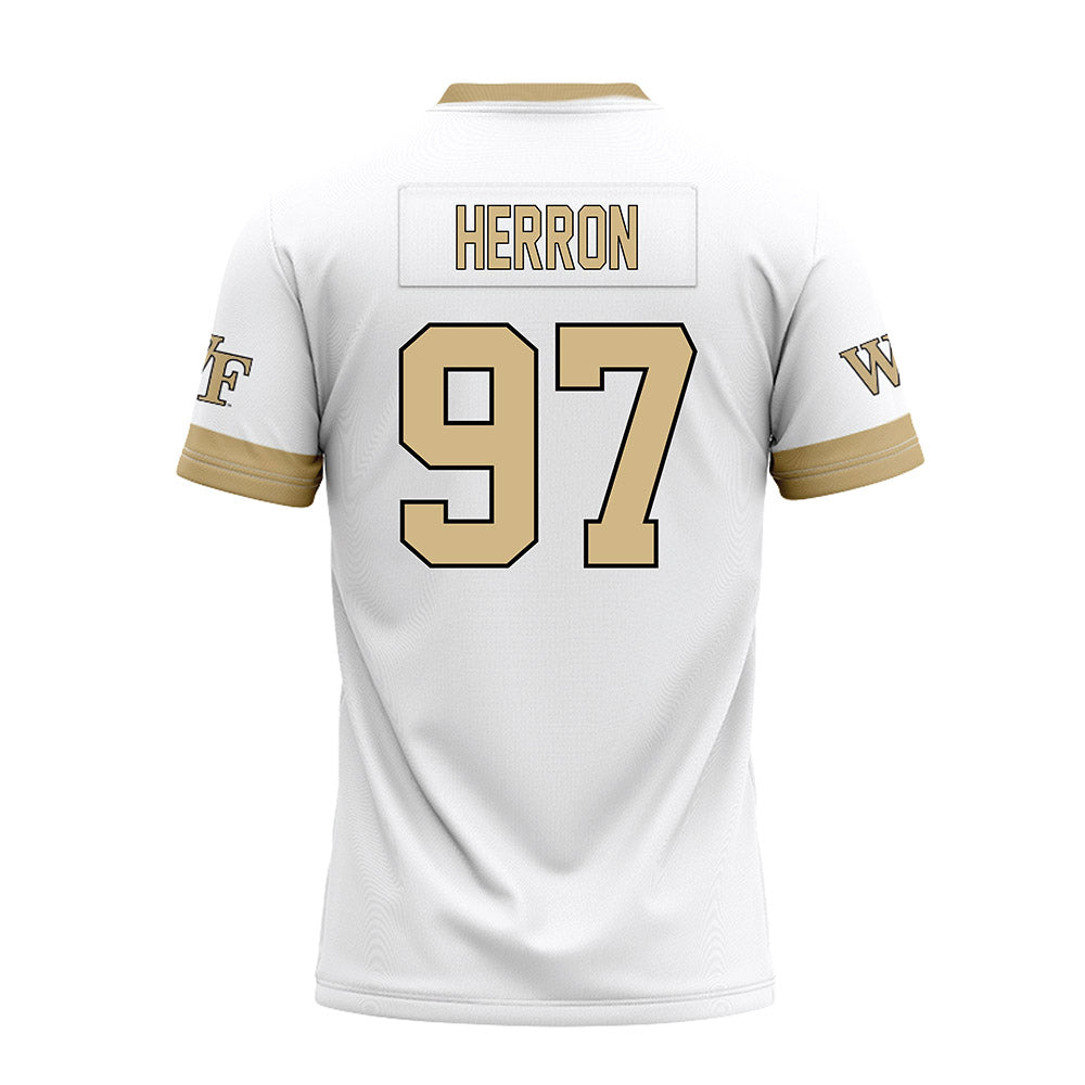 Wake Forest - NCAA Football : Matthew Herron - White Premium Football Jersey-1