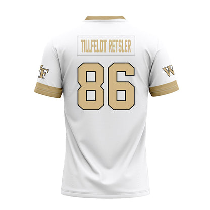 Wake Forest - NCAA Football : Maximilian Tillfeldt Retsler - White Premium Football Jersey-1