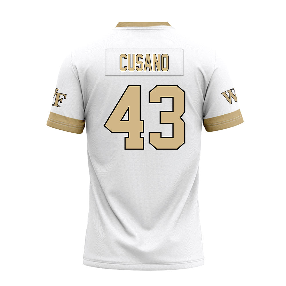 Wake Forest - NCAA Football : Frank Cusano - White Premium Football Jersey-1