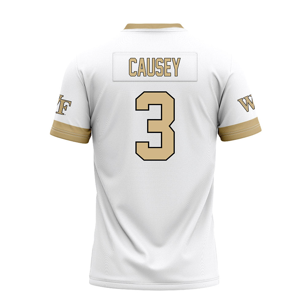 Wake Forest - NCAA Football : Bernard Causey - White Premium Football Jersey-1