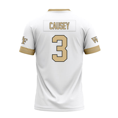 Wake Forest - NCAA Football : Bernard Causey - White Premium Football Jersey-1