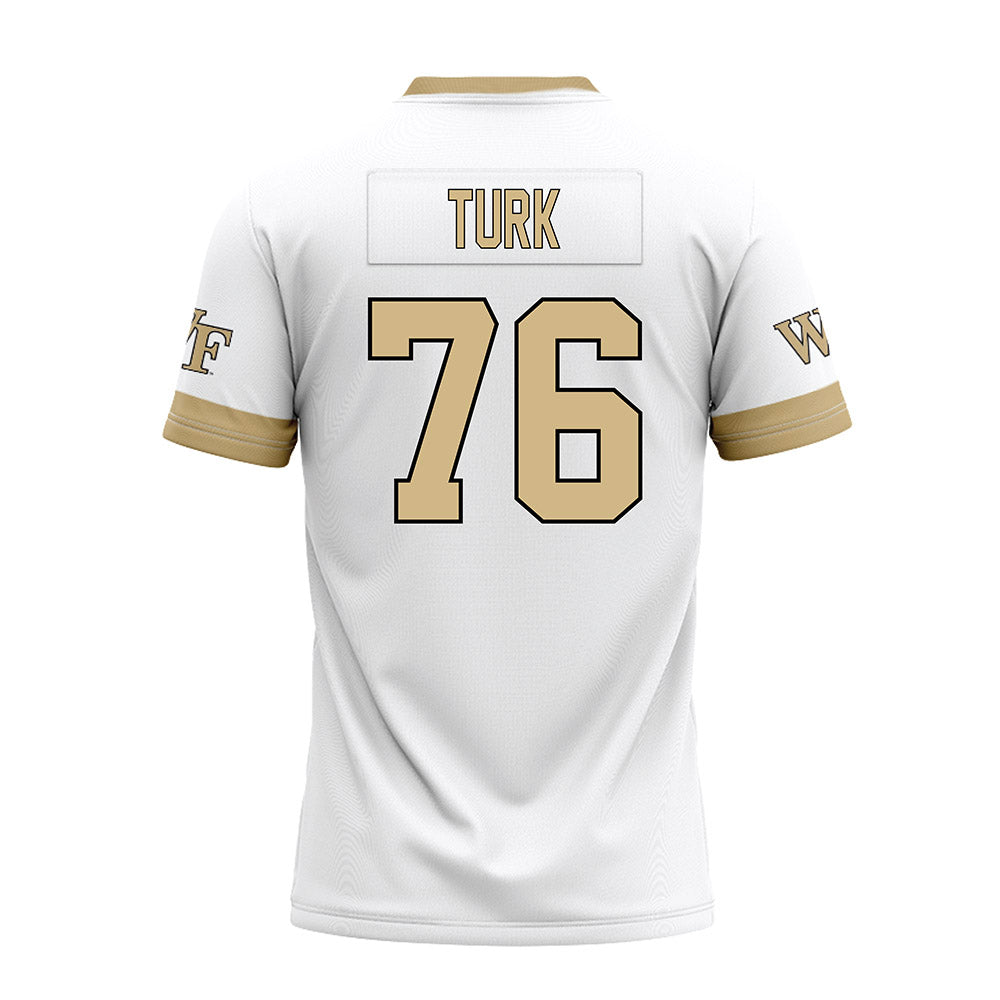 Wake Forest - NCAA Football : Fletcher Turk - White Premium Football Jersey-1